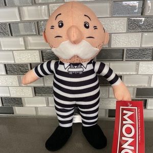 Mr. Monopoly Man Official Plush Hasbro Gaming Get Out Of Jail Free Toy / 10” NEW